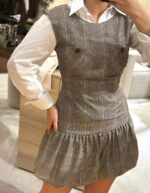 VESTIDO PRÍNCIPE DE GALES COM FOLHO RINASCIMENTO - Image 5