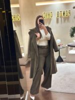 CALÇAS BOMBAZINE CASTANHAS COM DETALHE NO CINTO MISS YOU - Image 2