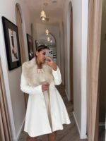 CASACO CREME COM GOLA DE PELO RINASCIMENTO