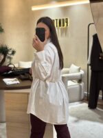 CAMISA-VESTIDO BRANCA COM CORRENTE DOURADA IMPERIAL - Image 4