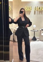 BLAZER PRETO ESTRUTURADO COM CINTO SAHOCO - Image 3