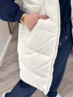 COLETE ACOLCHOADO BRANCO COM GOLA DE PELO FLO&CLO - Image 7