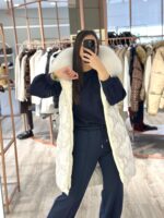 COLETE ACOLCHOADO BRANCO COM GOLA DE PELO FLO&CLO - Image 2