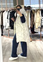 COLETE ACOLCHOADO BRANCO COM GOLA DE PELO FLO&CLO - Image 3