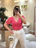 BODY ROSA EM RENDA RINASCIMENTO - Image 2