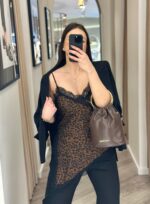 TOP ANIMAL PRINT COM RENDA PRETA IMPERIAL - Image 2