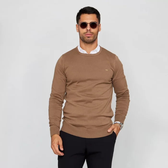 CAMISOLA DECOTE RDONDO CASTANHA ZOLF - Image 1