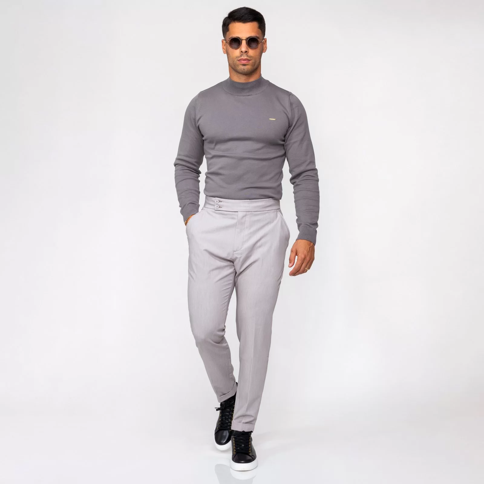 ZOLF11126 CAMISOLA MEIA GOLA CINZENTA ZOLF - Image 3