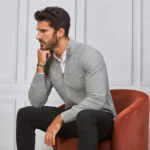 CARDIGAN TRICOT TEXTURA CINZA CLARO ZOLF - Image 2