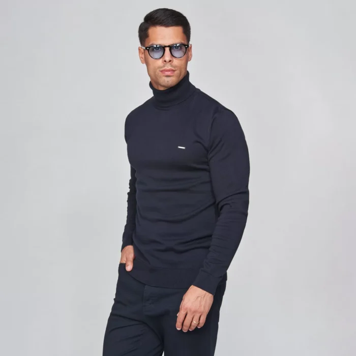 CAMISOLA GOLA ALTA AZUL ZOLF - Image 1