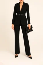 BLAZER PRETO ESTRUTURADO COM CINTO SAHOCO