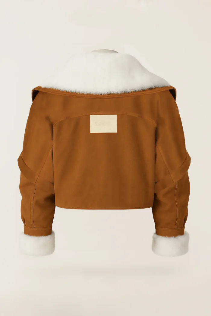 CASACO CASTANHO COM PÊLO BRANCO SAHOCO - Image 3
