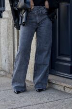CALÇA JEANS WIDE LEG CINZA PONTO CHIC - Image 3