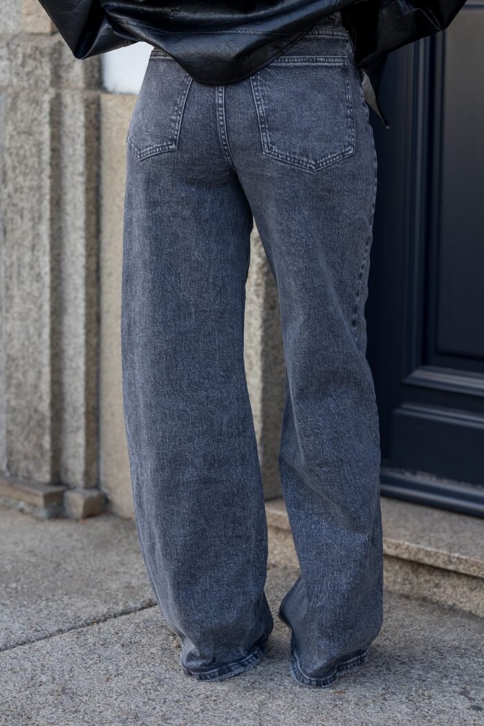 CALÇA JEANS WIDE LEG CINZA PONTO CHIC - Image 6