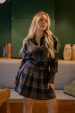 SAIA XADREZ CASTANHA DIXIE - Image 3