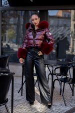 CASACO ACOLCHOADO BORDÔ COM PELO FLO&CLO - Image 3