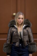 CASACO CURTO DE PELO CASTANHO FLO&CLO - Image 7