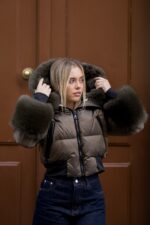 CASACO CURTO DE PELO CASTANHO FLO&CLO - Image 2