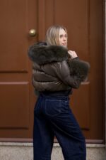 CASACO CURTO DE PELO CASTANHO FLO&CLO - Image 8