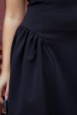 VESTIDO CURTO PRETO COM DETALHE FRANZIDO IMPERIAL - Image 6