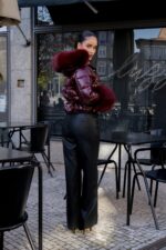 CASACO ACOLCHOADO BORDÔ COM PELO FLO&CLO - Image 9