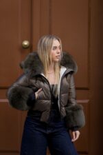 CASACO CURTO DE PELO CASTANHO FLO&CLO - Image 6