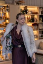 CASACO DE PELO CURTO EM PELE NATURAL COM INTERIOR ESTAMPADO FLO&CLO - Image 5