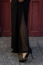 VESTIDO PRETO COM DECOTE DRAPEADO IMPERIAL - Image 5