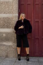 CALÇÕES DE GANGA PRETA COM APLICAÇÃO DE BRILHOS MISS YOU