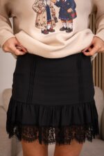 SAIA PRETA COM RENDA IMPERIAL - Image 2