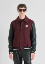 CASACO VARSITY BORDÔ COM MANGAS PRETAS ANTONY MORATO - Image 2
