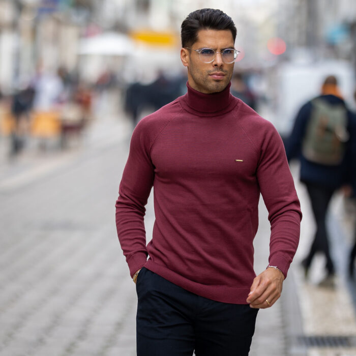 CAMISOLA GOLA ALTA BORDEAUX ZOLF - Image 1