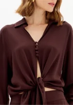 BLUSA CASTANHA COM BOTÕES LANÇA PERFUME - Image 3