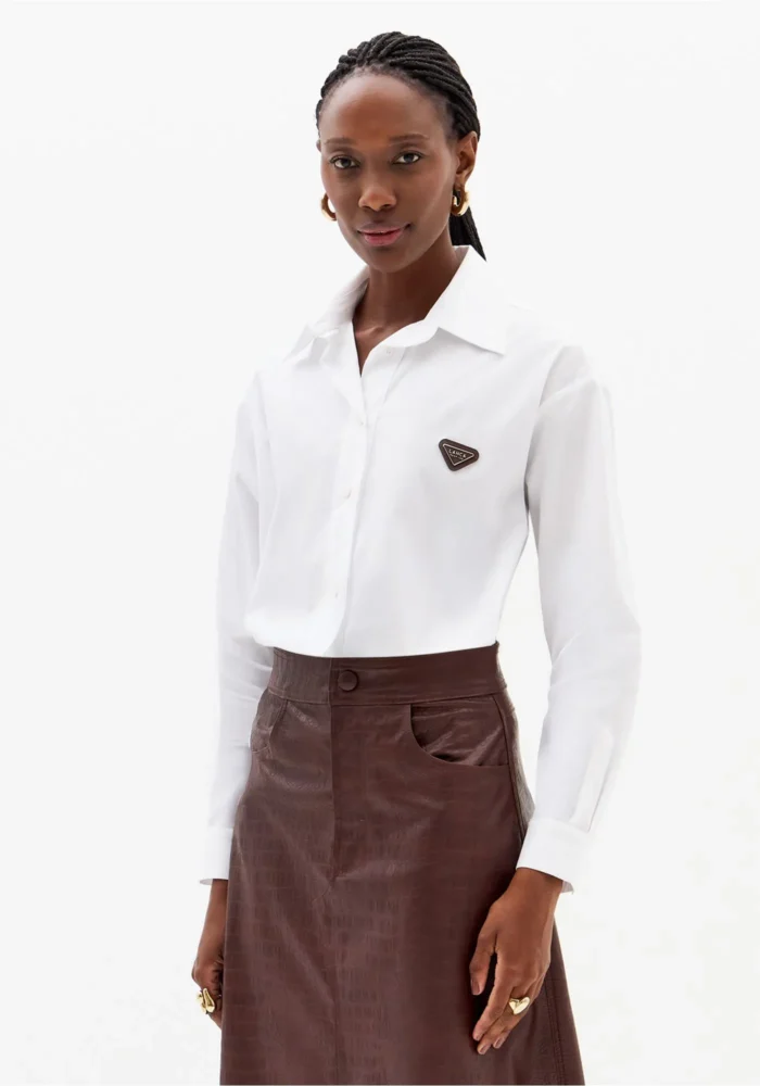 CAMISA BRANCA CLÁSSICA COM LOGÓTIPO LANÇA PERFUME - Image 1