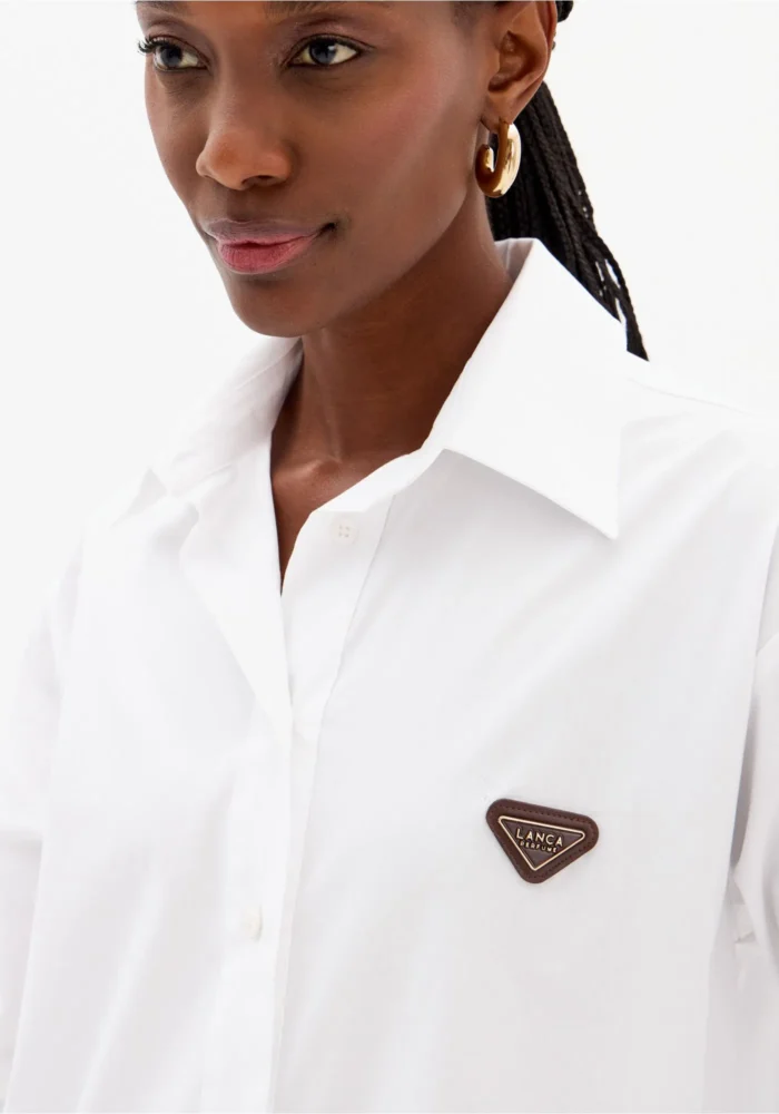 CAMISA BRANCA CLÁSSICA COM LOGÓTIPO LANÇA PERFUME - Image 2