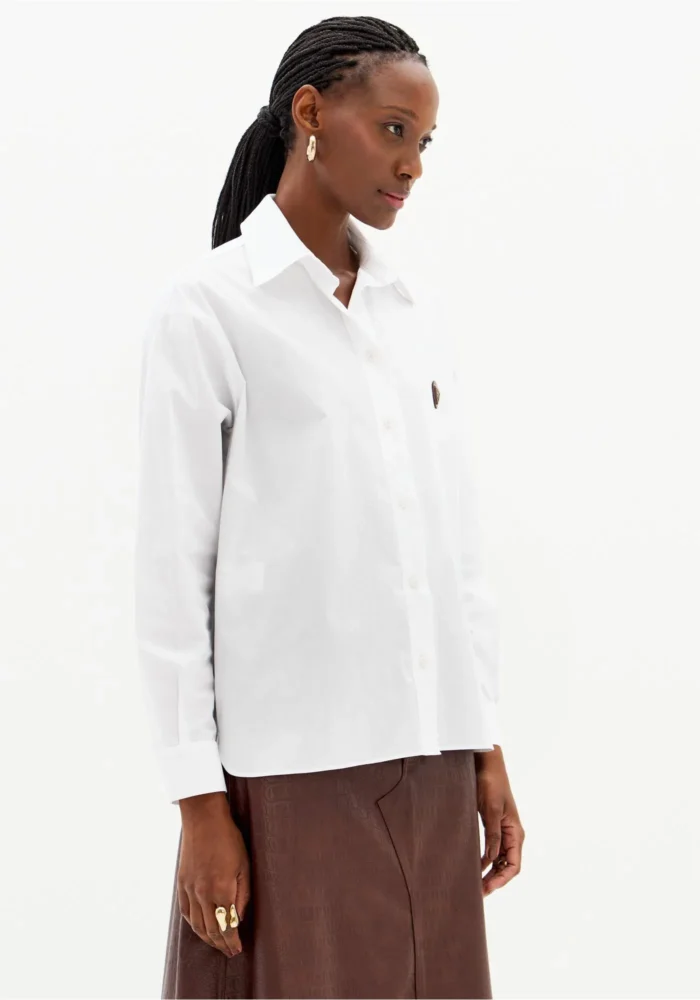 CAMISA BRANCA CLÁSSICA COM LOGÓTIPO LANÇA PERFUME - Image 3