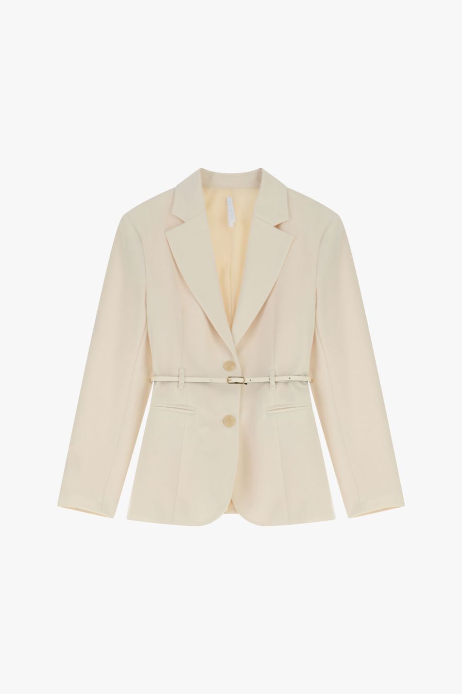 01132_JBE6KIC_F_7 BLAZER BEGE COM CINTO IMPERIAL - Image 1