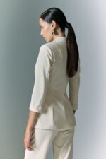 BLAZER CREME COM BOTÕES E LAPELAS FORRADOS IMPERIAL - Image 3