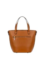 MALA ENTRANÇADA CAMEL COM DETALHE EM PÊLO RINASCIMENTO - Image 3