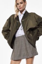 SAIA CURTA XADREZ VERDE MILITAR IMPERIAL