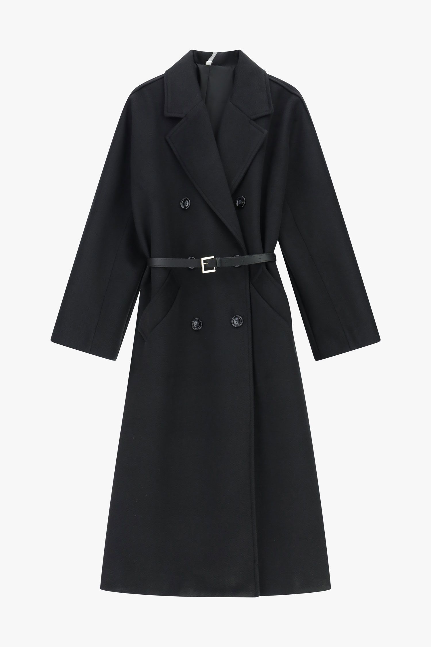 01900_KH36KEY_F_1 SOBRETUDO PRETO COM CORTE CLÁSSICO IMPERIAL - Image 1