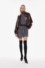 SAIA CINZA ESCURO COM CINTO IMPERIAL