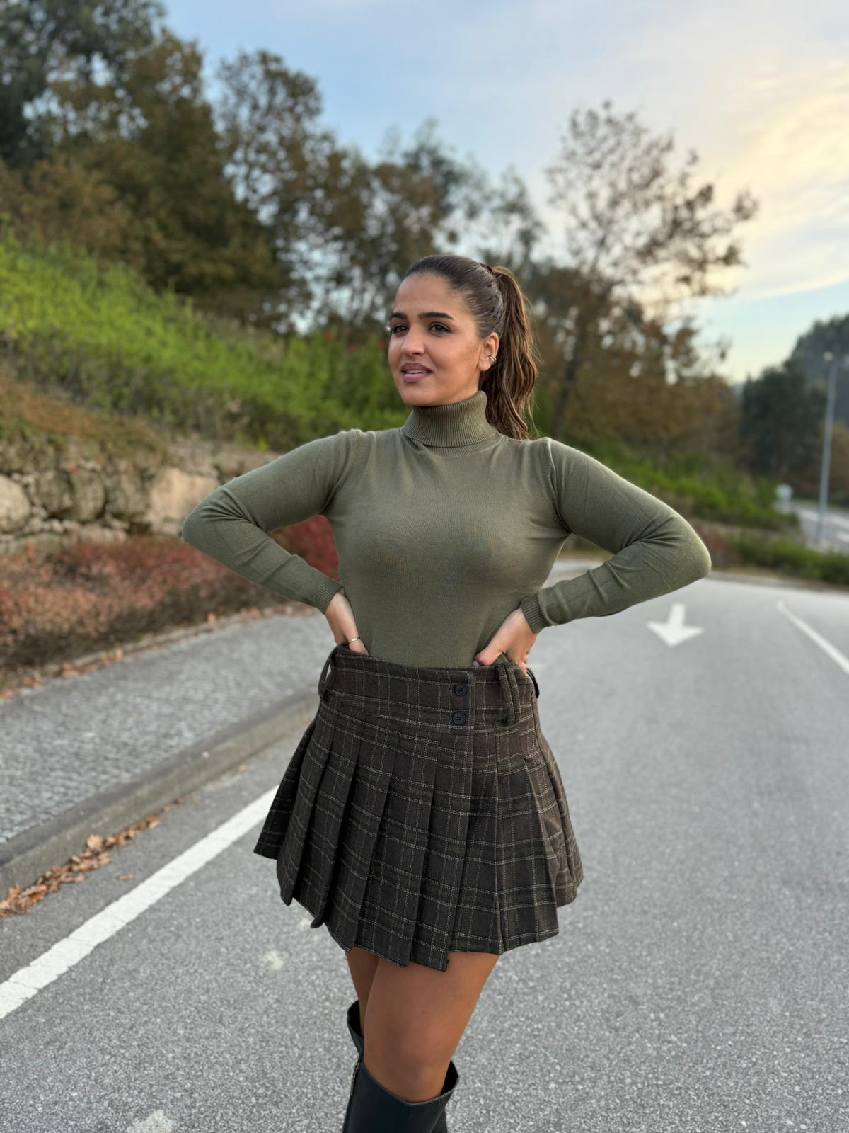 0b19ede7-dbdd-4c6b-87d7-584814d8ee80 SAIA DE XADREZ COM BOTÕES DUPLOS CASTANHA PONTO CHIC - Image 1