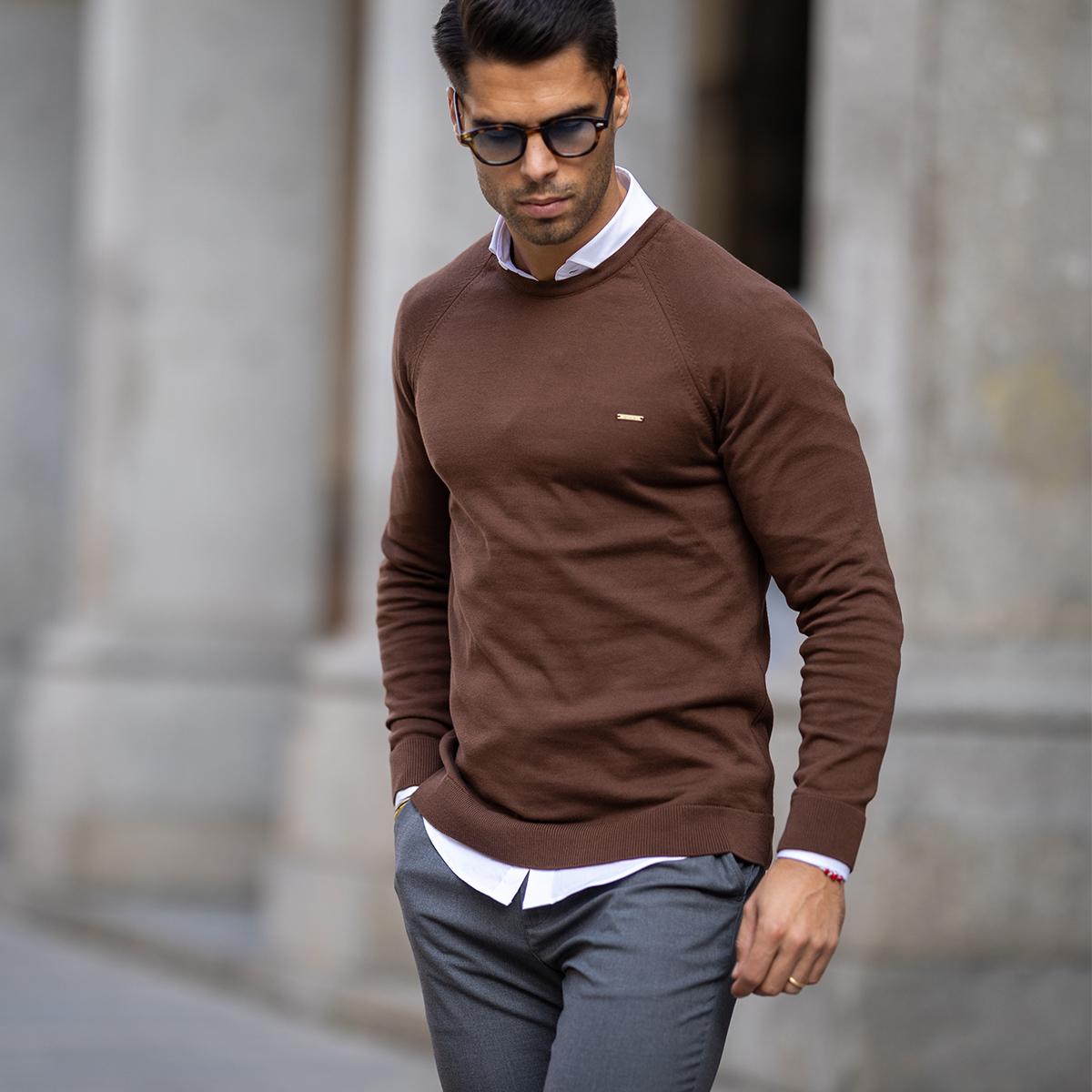 232003001_13 CAMISOLA TRCIOT DECOTE REDONDO CASTANHA ZOLF - Image 1