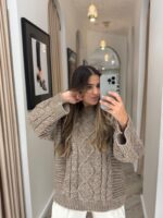 CAMISOLA DE MALHA ENTRANÇADA CASTANHA PONTO CHIC - Image 4