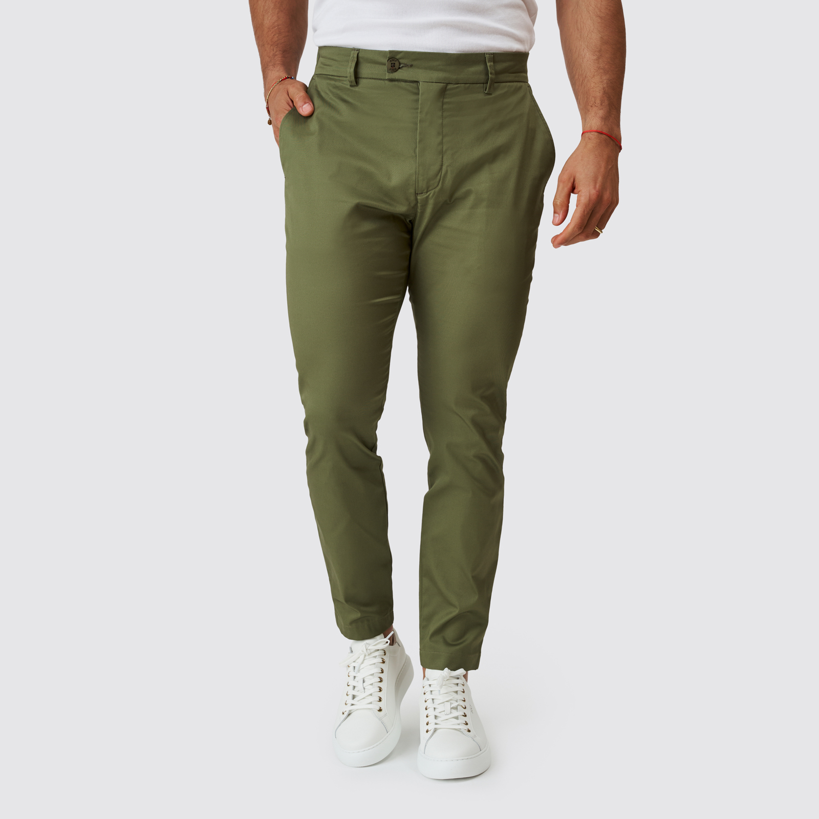 241702000_verde-1-1 CALÇA CHINO CASUAL SLIM FIT VERDE ZOLF - Image 1