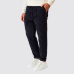 CALÇA BOMBAZINE AZUL COM CORDÃO ZOLF