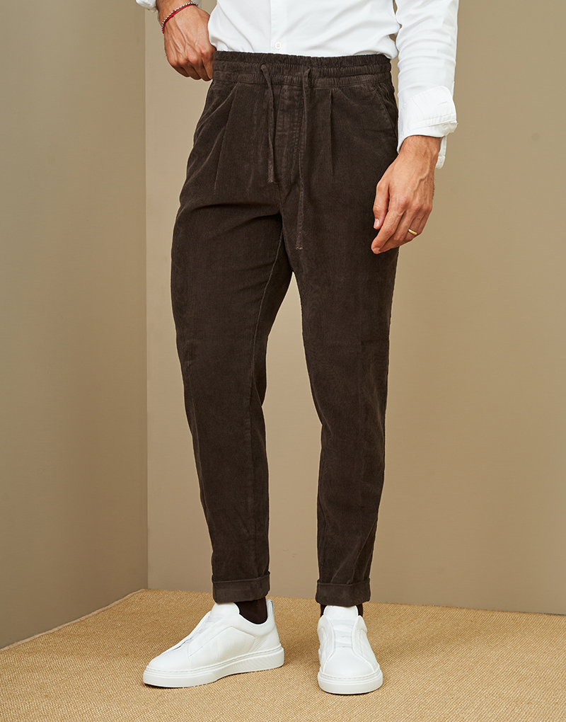 241703001_Cacau_1 CALÇA BOMBAZINE COM CORDÃO CACAU ZOLF - Image 1