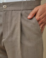 CALÇA ESTRUTURA DE ESPINHA CASTANHO ZOLF - Image 3