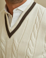 CAMISOLA TRICOT BICOLOR DECOTE EM V CRU ZOLF - Image 2